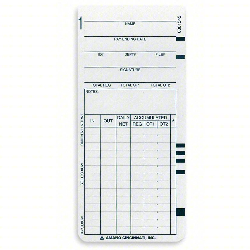 Amano ARX-101300 Time Cards for MRX-35