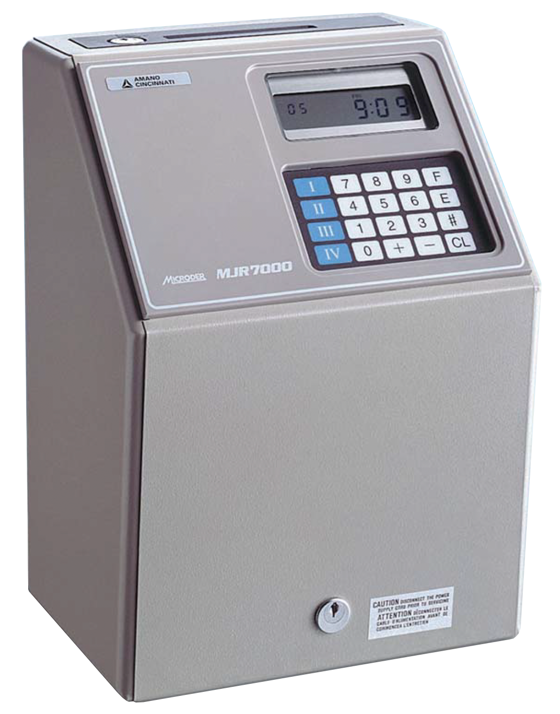 Amano MJR-7000EZ Heavy Duty Calculating Time Clock with 3 Shifts