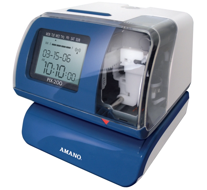 Amano PIX-200 Time Clock and Document Stamp