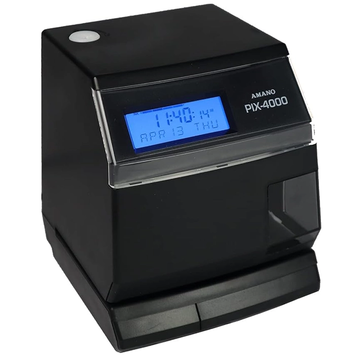 Amano PIX-4000 Time Clock and Document Stamp