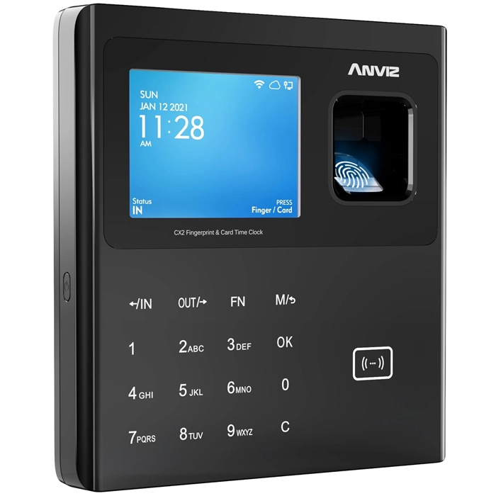 Anviz CX2 Fingerprint Time Clock with free Cloud Software