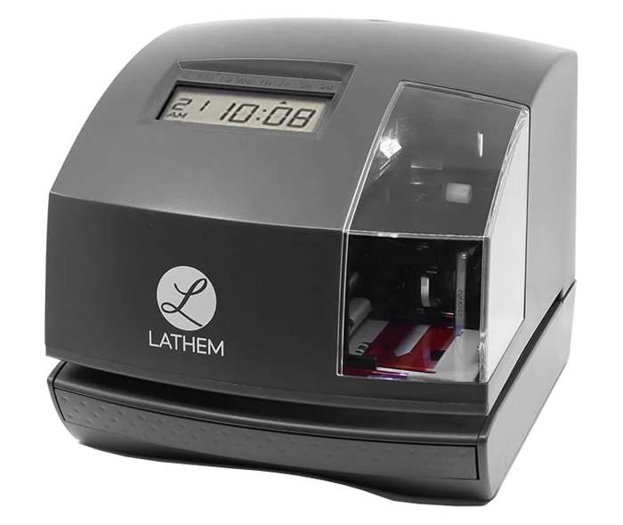 Lathem 1600E Side-Printing Time Clock and Document Stamp