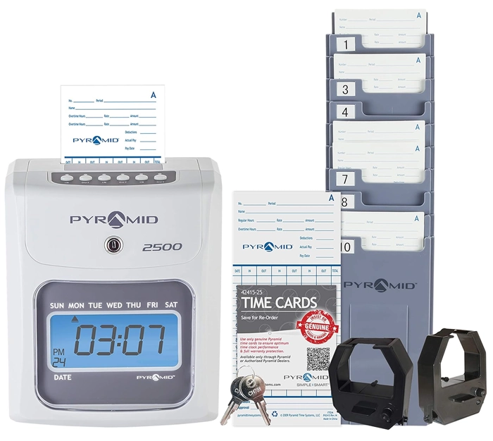 Pyramid 2500K1 TIme Clock Bundle