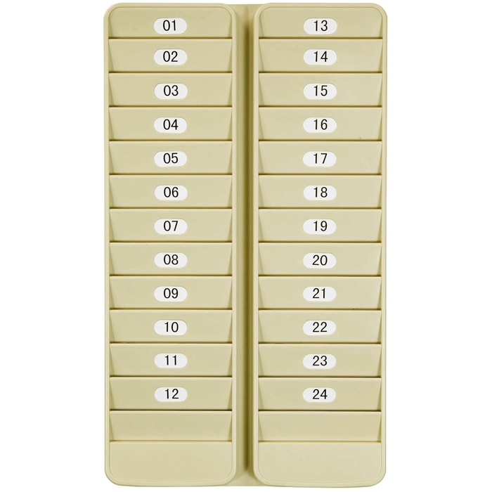 24-Pocket Time Clock Badge Rack for All Brands